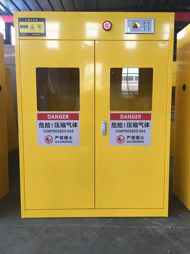 Gas cylinder storage cabinet