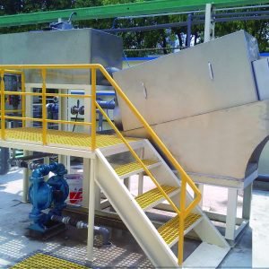 Screw stack sludge dewatering machine