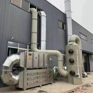 High efficiency spray scrubber